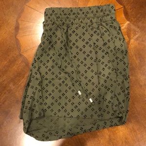 Green & Black Dress Shorts